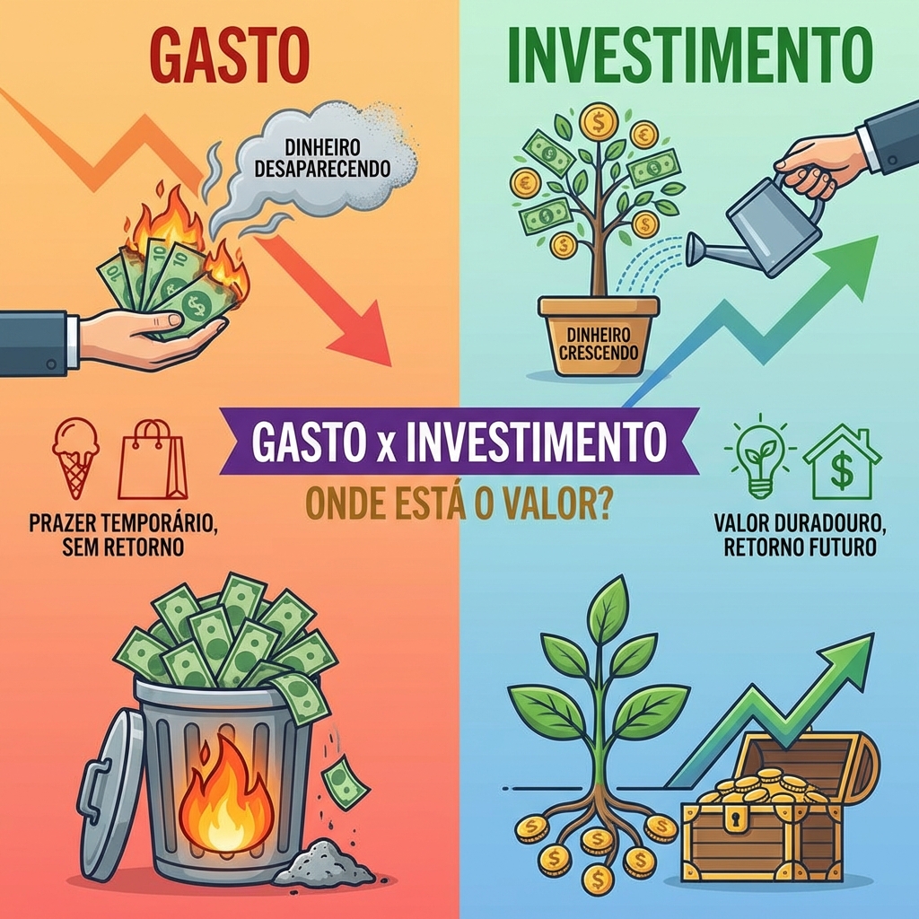 Investimento vs Gasto