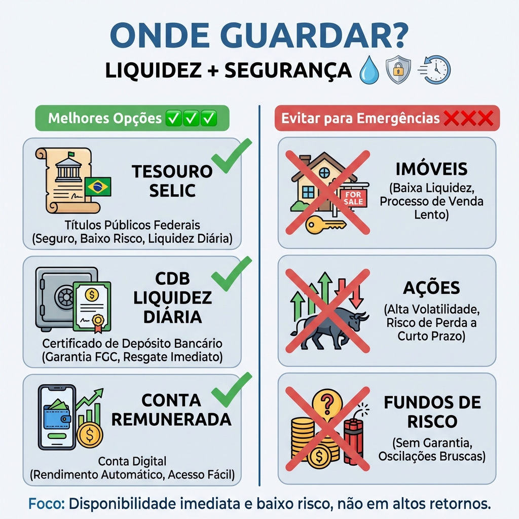 Onde Guardar a Reserva